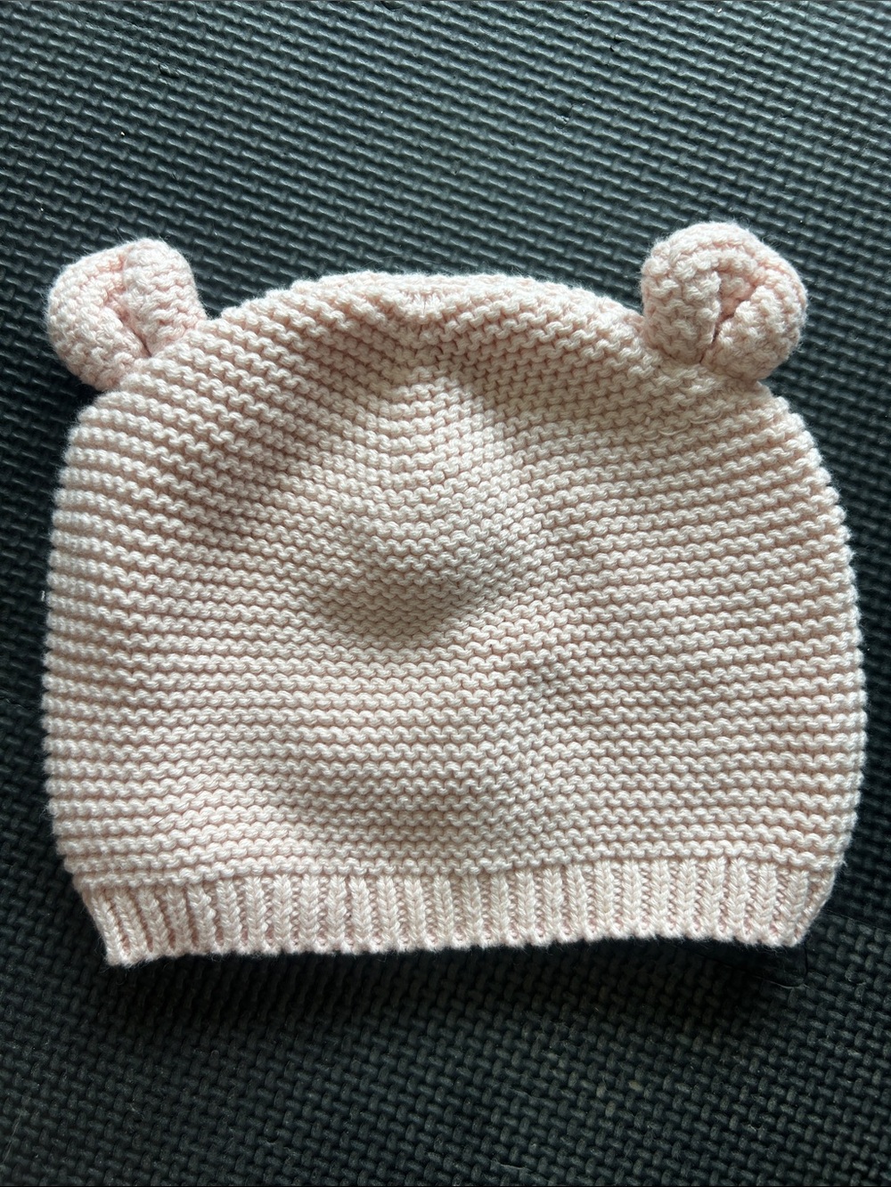 GAP Light Pink Knit Baby Hat with Ear Knots